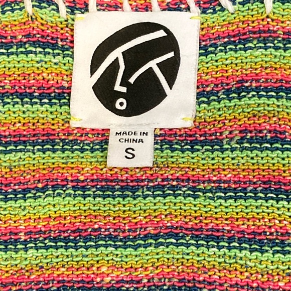 NWT YanYan Knits Romy Microstripe Mini Sweater Dress - Sz S - Picture 9 of 11